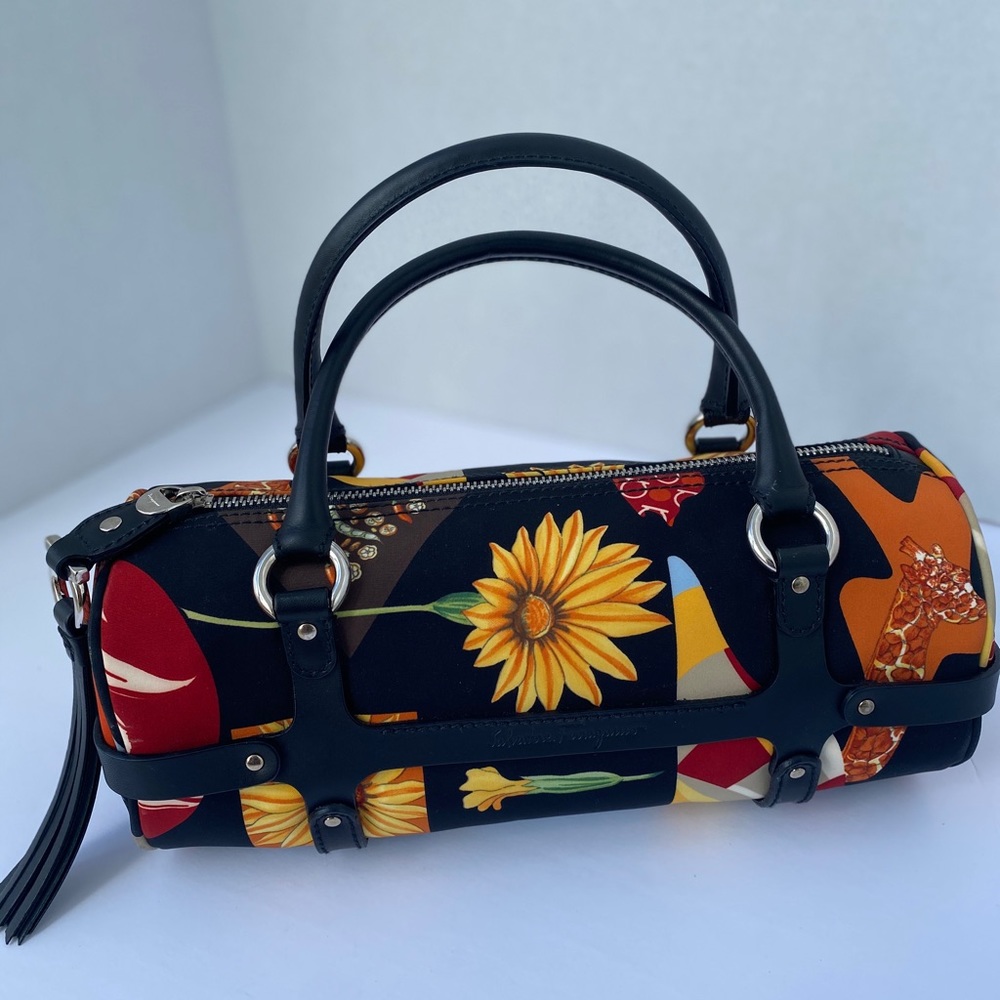 Savaltore Ferragamo Animal canvas bag.